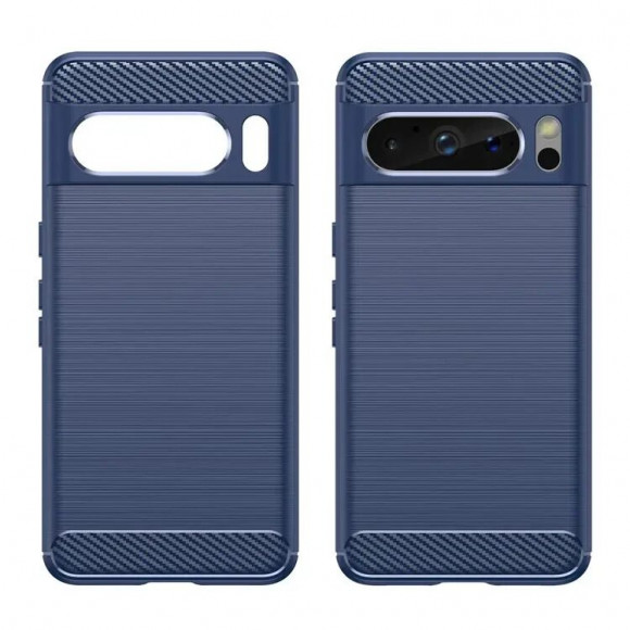 Чехол-накладка Carbon Fibre для Google Pixel 8 Pro (темно-синий)