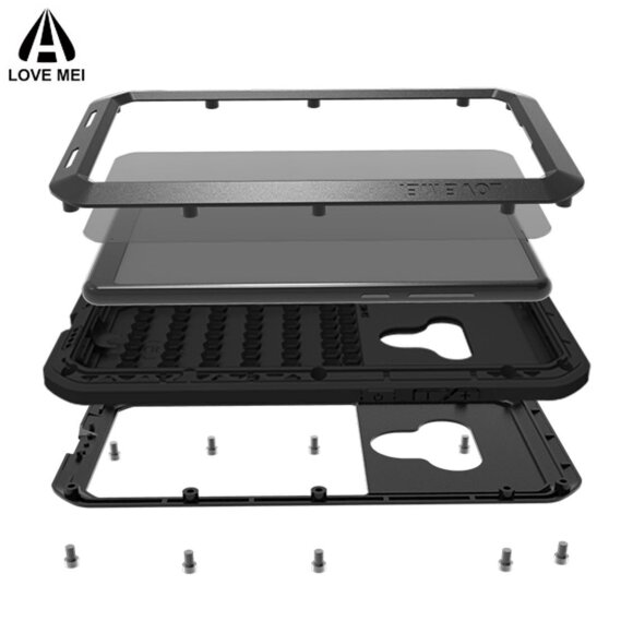 Гибридный чехол LOVE MEI для Xiaomi Mi Mix 2 (черный)