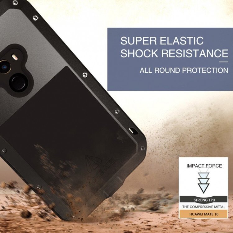 Гибридный чехол LOVE MEI для Xiaomi Mi Mix 2 (черный)