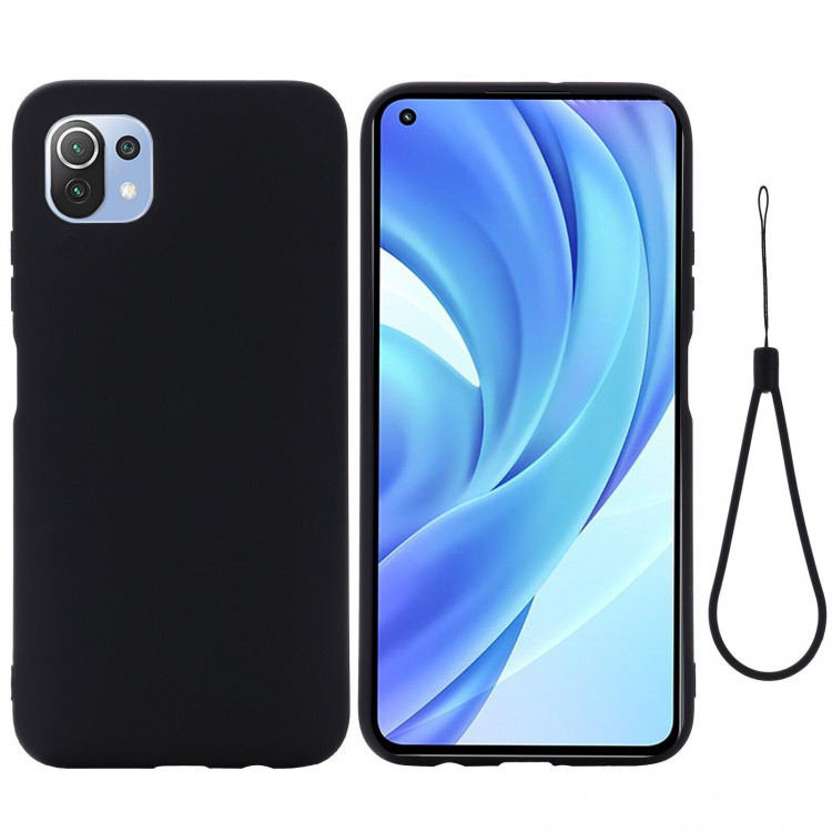 Силиконовый чехол Mobile Shell для Xiaomi Mi 11 Lite / Xiaomi Mi 11 Lite 5G (черный)