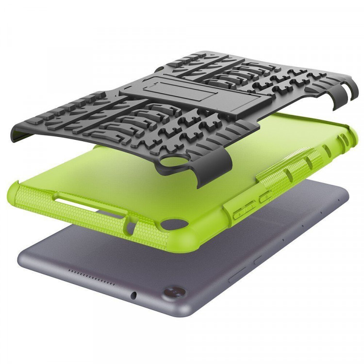 Чехол Hybrid Armor для Huawei MediaPad M5 Lite 8 / Honor Pad 5 8.0 (черный + зеленый)
