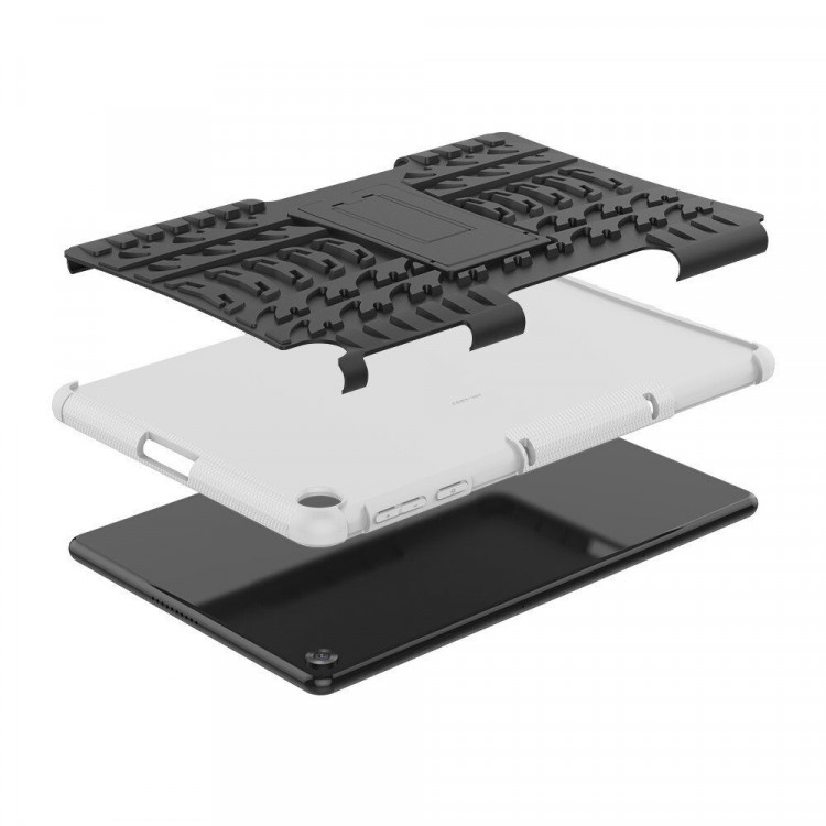 Чехол Hybrid Armor для Huawei MatePad T10 / T10s / C5e / C3 / Honor Pad X8 / X8 Lite / X6 (черный + белый)