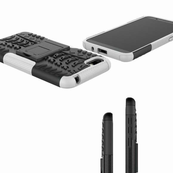 Чехол Hybrid Armor для Huawei Y5 Prime (2018) / Y5 lite (2018) / Huawei Honor 7A (DUA-L22) Российская версия (черный + белый)