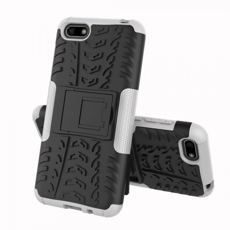 Чехол Hybrid Armor для Huawei Y5 Prime (2018) / Y5 lite (2018) / Huawei Honor 7A (DUA-L22) Российская версия (черный + белый)