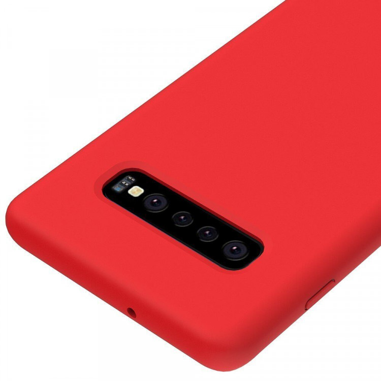 Силиконовый чехол Mobile Shell для Samsung Galaxy S10+ (Plus) (красный)