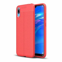 Чехол-накладка Litchi Grain для Huawei Y7 Pro (2019) / Enjoy 9 (красный)