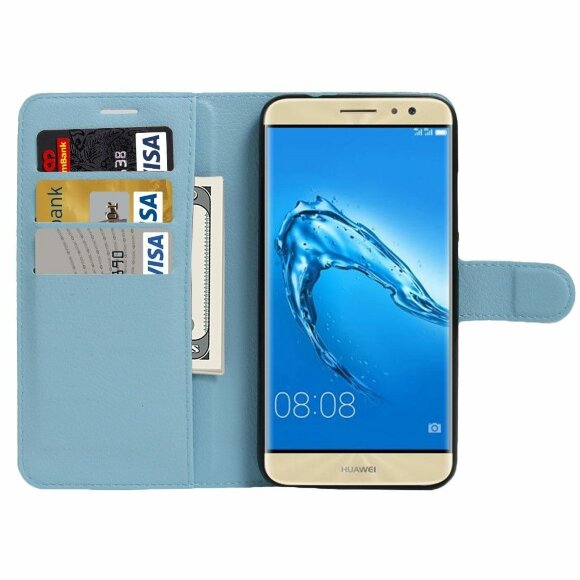 Чехол с визитницей для Huawei Nova Plus / Huawei G9 Plus (голубой) Чехол с визитницей для Huawei Nova Plus / Huawei G9 Plus (голубой)