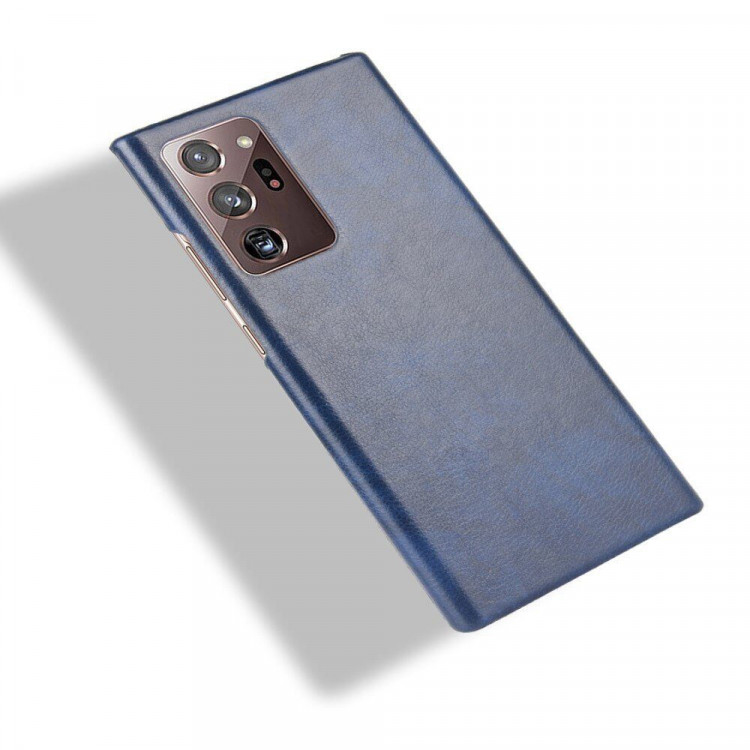 Кожаная накладка-чехол для Samsung Galaxy Note 20 Ultra (синий)