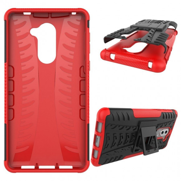 Чехол Hybrid Armor для Huawei Honor 6x 2016 (черный + красный) Чехол Hybrid Armor для Huawei Honor 6x 2016 (черный + красный)
