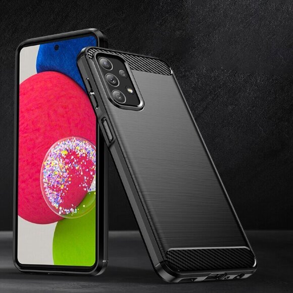 Чехол-накладка Carbon Fibre для Samsung Galaxy A23 4G (черный)