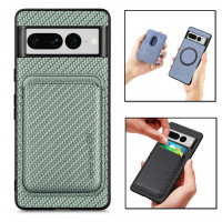 Чехол с магнитным держателем карт для Google Pixel 7 Pro (зеленый)