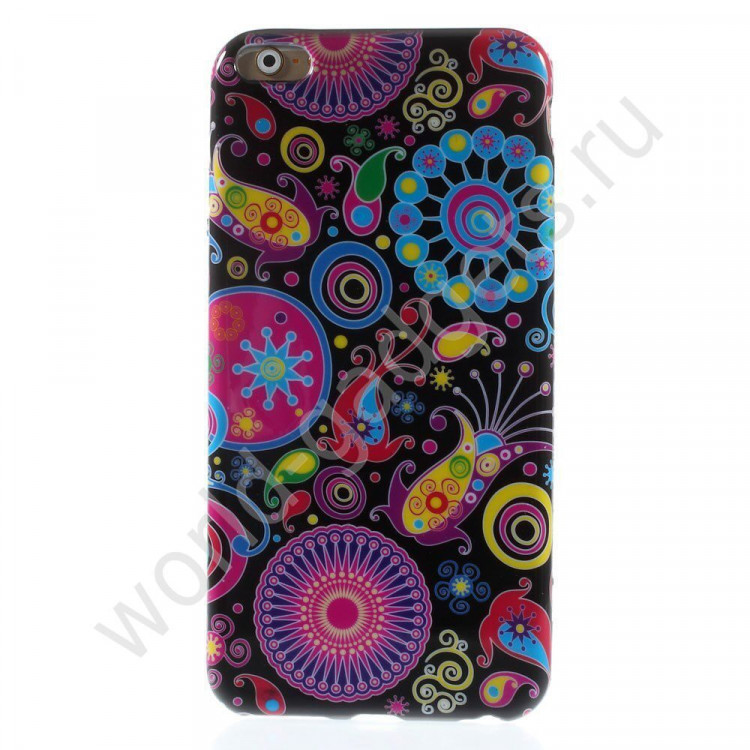Чехол из мягкого пластика для iPhone 6 Plus (Абстракция)
