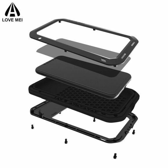 Гибридный чехол LOVE MEI для iPhone XR (желтый)