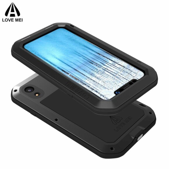 Гибридный чехол LOVE MEI для iPhone XR (желтый)