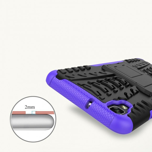 Чехол Hybrid Armor для LG X Style K200DS (черный + фиолетовый) Чехол Hybrid Armor для LG X Style K200DS (черный + фиолетовый)