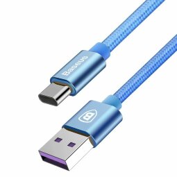 Кабель Quick Charge Baseus USB + Type-C (голубой)