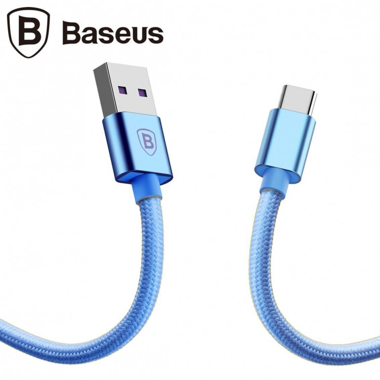 Кабель Quick Charge Baseus USB + Type-C (голубой)