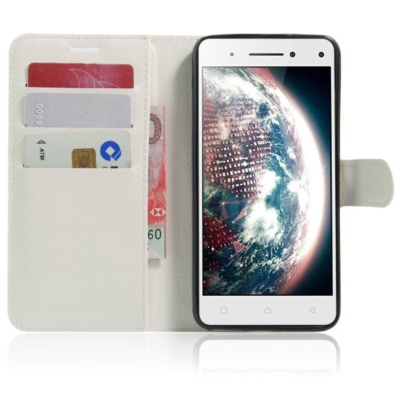 Чехол с визитницей для Lenovo Vibe S1 Lite (белый) Чехол с визитницей для Lenovo Vibe S1 Lite (белый)