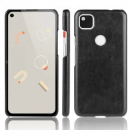 Кожаная накладка-чехол для Google Pixel 4a (черный) Кожаная накладка-чехол для Google Pixel 4a (черный)
