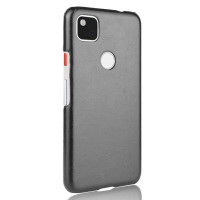 Кожаная накладка-чехол для Google Pixel 4a (черный)