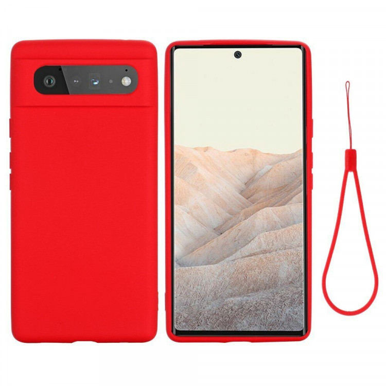 Силиконовый чехол Mobile Shell для Google Pixel 6 (красный)