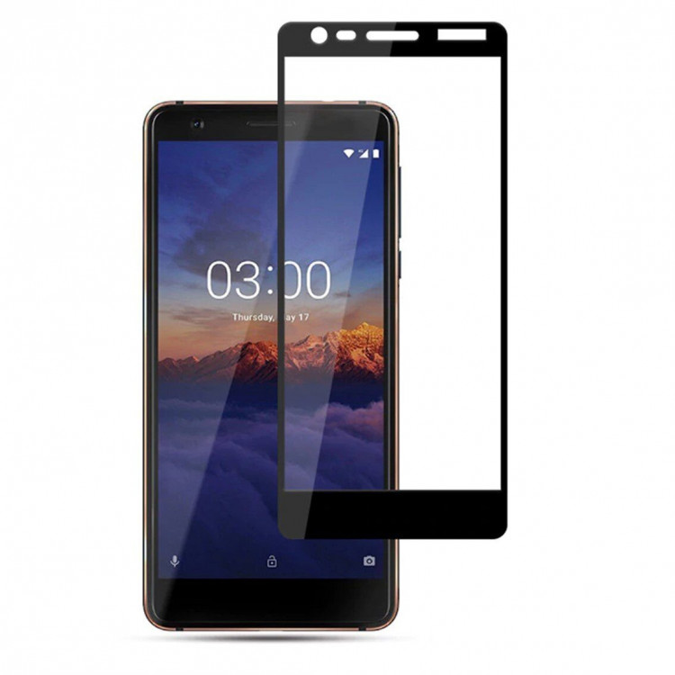 Защитное стекло 3D для Nokia 3.1 (черный)