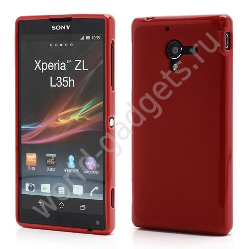 TPU чехол для Sony Xperia ZL / L35h (красный)