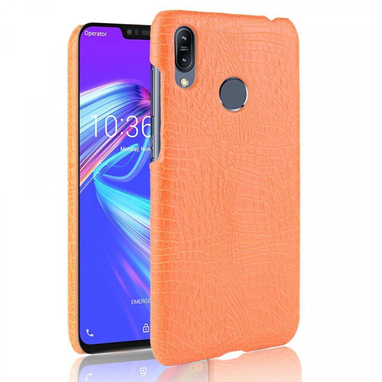 Чехол Crocodile Texture для Asus Zenfone Max (M2) ZB633KL (оранжевый)