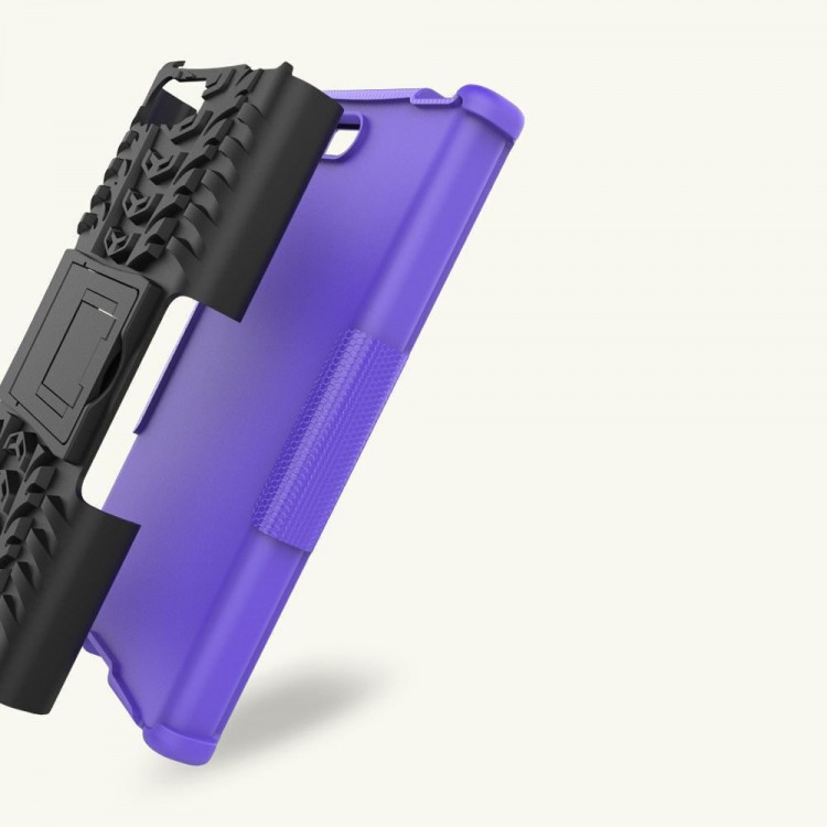 Чехол Hybrid Armor для Sony Xperia X Compact (черный + фиолетовый)