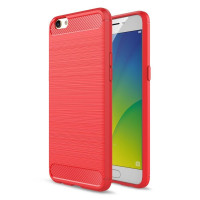 Чехол-накладка Carbon Fibre для Oppo R9s Plus (красный)