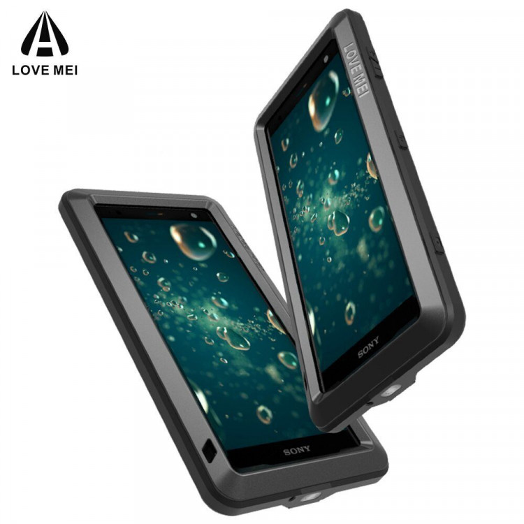 Гибридный чехол LOVE MEI для Sony Xperia XZ2 (красный)