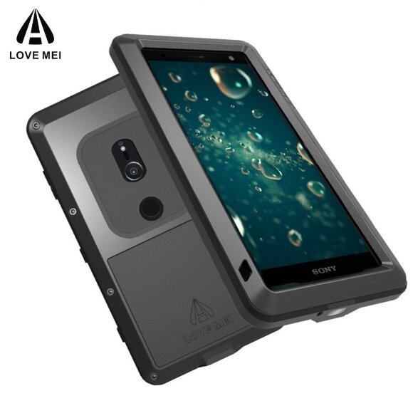 Гибридный чехол LOVE MEI для Sony Xperia XZ2 (красный)