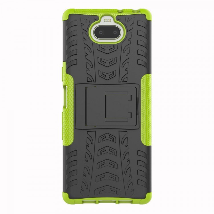 Чехол Hybrid Armor для Sony Xperia 10 (черный + зеленый)