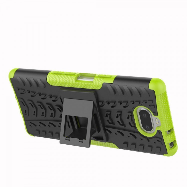 Чехол Hybrid Armor для Sony Xperia 10 (черный + зеленый)