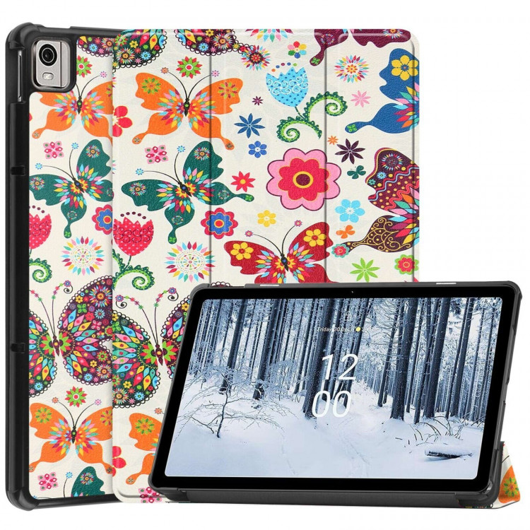 Чехол Smart Case для Nokia T21 (Butterflies)