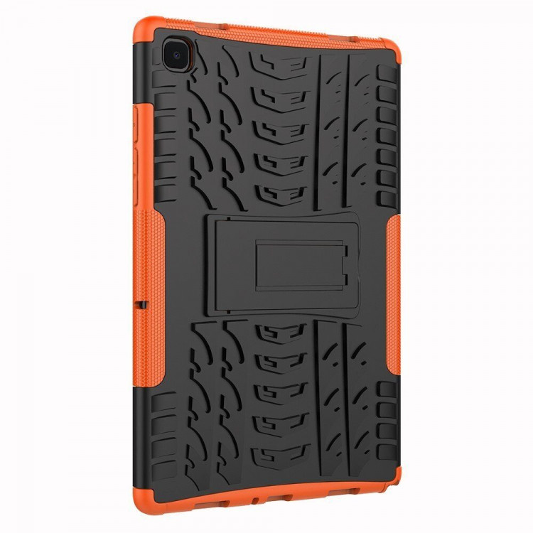 Чехол Hybrid Armor для Samsung Galaxy Tab A7 (2020), Galaxy Tab A7 (2022) SM-T500, SM-T505, SM-T509 - 10,4 дюйма (черный + оранжевый)