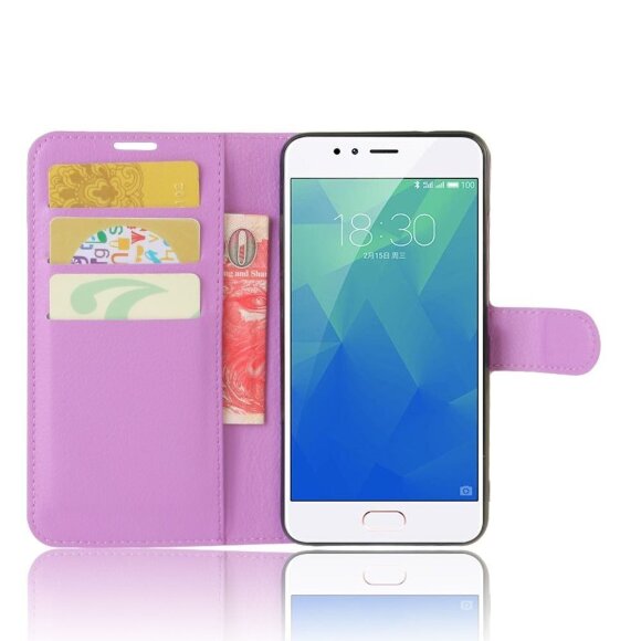 Чехол с визитницей для Meizu M5s (фиолетовый)