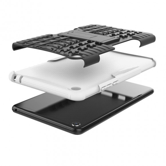 Чехол Hybrid Armor для Xiaomi Mi Pad 4 - 8 дюймов (черный + белый)