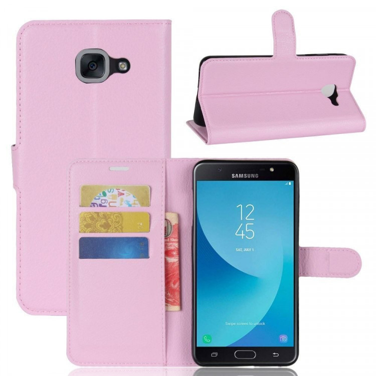 Чехол с визитницей для Samsung Galaxy J7 Max (розовый)