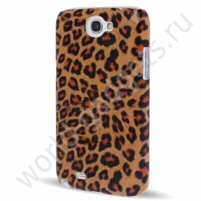 Пластиковый чехол Leopard Texture для Samsung Galaxy Note 2 (коричневый)