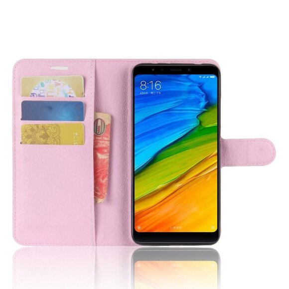 Чехол с визитницей для Xiaomi Redmi 5 (розовый) Чехол с визитницей для Xiaomi Redmi 5 (розовый)