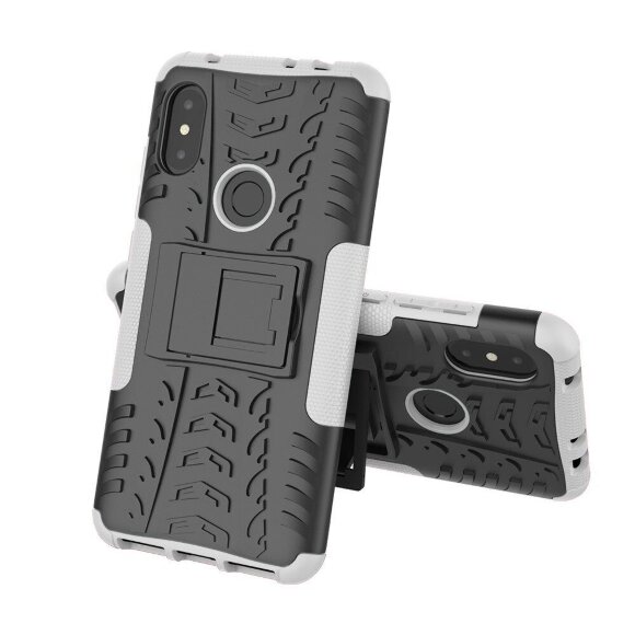 Чехол Hybrid Armor для Xiaomi Redmi Note 6 Pro (черный + белый)