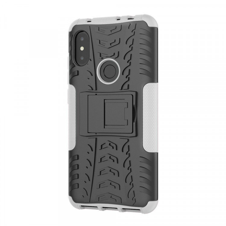 Чехол Hybrid Armor для Xiaomi Redmi Note 6 Pro (черный + белый)