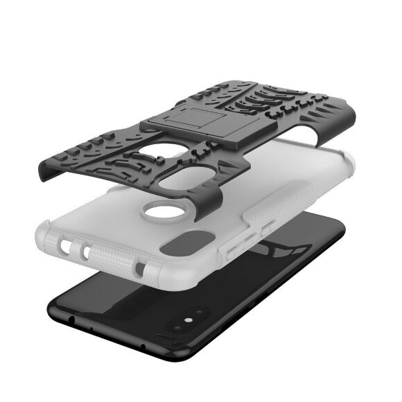 Чехол Hybrid Armor для Xiaomi Redmi Note 6 Pro (черный + белый)