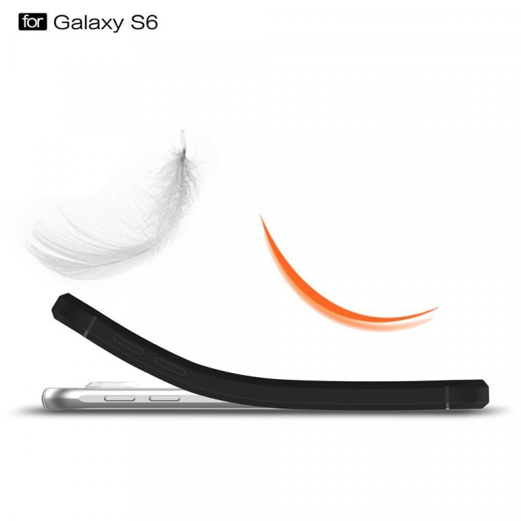 Чехол-накладка Carbon Fibre для Samsung Galaxy S6 (красный)