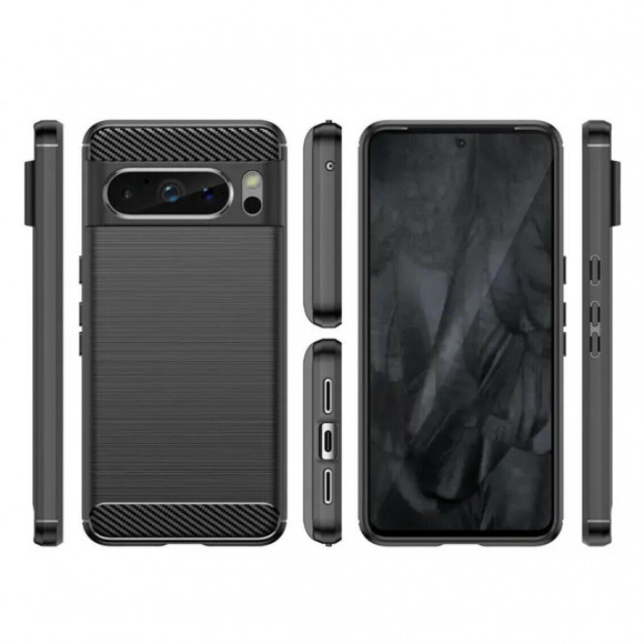 Чехол-накладка Carbon Fibre для Google Pixel 8 Pro (черный) Чехол-накладка Carbon Fibre для Google Pixel 8 Pro (черный)
