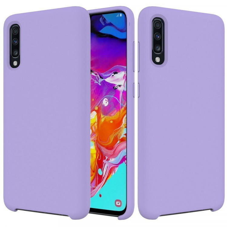Силиконовый чехол Mobile Shell для Samsung Galaxy A70 (фиолетовый)
