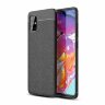 Чехол-накладка Litchi Grain для Samsung Galaxy A51 (черный)