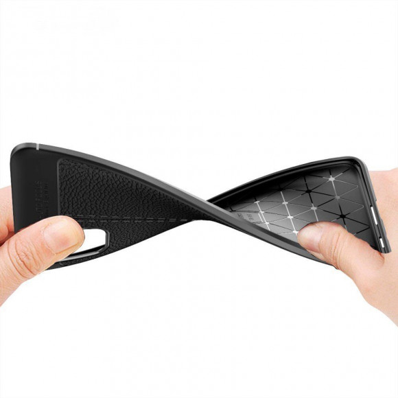 Чехол-накладка Litchi Grain для Samsung Galaxy A51 (черный) Чехол-накладка Litchi Grain для Samsung Galaxy A51 (черный)