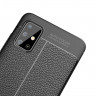 Чехол-накладка Litchi Grain для Samsung Galaxy A51 (черный)